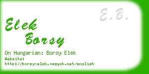 elek borsy business card